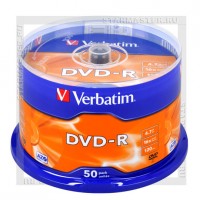 Диск Verbatim DVD-R 4,7Gb 16x cake 50