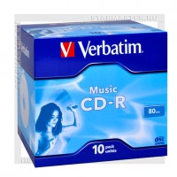 Диск Verbatim CD-R 80 min Music Audio jewel box