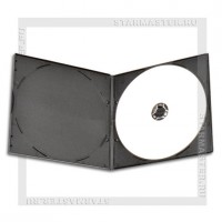 Коробка DVD Slim half 1 диск, 5мм, Black