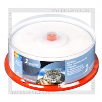 Диск SmartTrack DVD-R 4,7Gb 16x Printable cake box 25