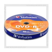 Диск Verbatim DVD-R 4,7Gb 16x shrink 10