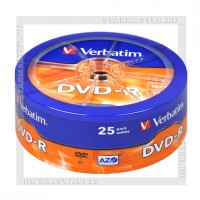 Диск Verbatim DVD-R 4,7Gb 16x shrink 25
