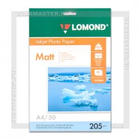 Бумага для струйной печати Lomond A4 205 г/м2 матовая односторонняя, 50л