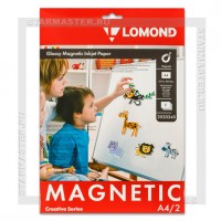 Бумага магнитная A4 Lomond Magnetic, глянцевая белая, 660 г/м2, 2л