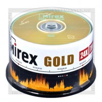 Диск Mirex CD-R 700Mb GOLD 24X cake 50