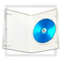 Коробка DVD Box 1 диск 14мм, цвет белый (White)