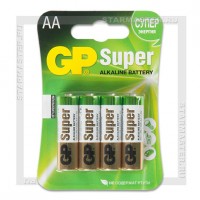 Батарейка AA Alkaline GP LR6/4 Blister Super
