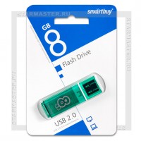 Накопитель USB Flash 8Gb SmartBuy Glossy Green (USB 2.0)