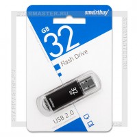 Накопитель USB Flash 32Gb SmartBuy V-Cut Black (USB 2.0)