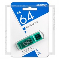 Накопитель USB Flash 64Gb SmartBuy Glossy Green (USB 2.0)