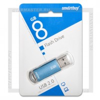 Накопитель USB Flash 8Gb SmartBuy V-Cut Blue (USB 2.0)