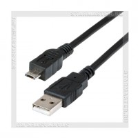 Кабель USB 2.0 -- micro USB, 1.8м, черный