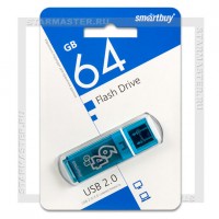 Накопитель USB Flash 64Gb SmartBuy Glossy Blue (USB 2.0)
