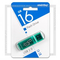 Накопитель USB Flash 16Gb SmartBuy Glossy Green (USB 2.0)