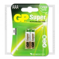 Батарейка AAA Alkaline GP LR03/2 Blister Super