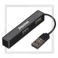 Концентратор USB-хаб SmartBuy 4 порта SBHA-408 Black (черный)