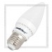 Светодиодная лампа E27 C37 5W 3000K, SmartBuy LED 220V