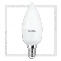 Диммируемая светодиодная лампа E14 7W 3000K, SmartBuy LED C37 220V
