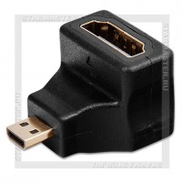 Переходник (адаптер) HDMI -- micro HDMI A-F/D-M, угловой, SmartBuy