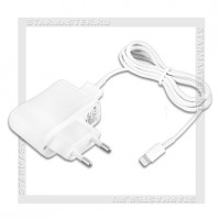 Зарядное устройство 220V -> USB 1A SmartBuy ONE + кабель 8-pin, белый