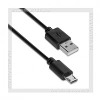 Кабель USB 2.0 -- micro USB, 1м, SmartBuy, витой, черный