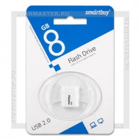 Накопитель USB Flash 8Gb SmartBuy LARA White (USB 2.0)