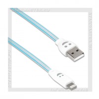 Кабель для Apple 8-pin Lightning -- USB, SmartBuy 1.2м, индикация подключения