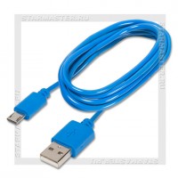 Кабель USB 2.0 -- micro USB, 1.2м, SmartBuy, голубой