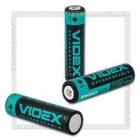 Аккумулятор 18650 2200mAh Videx Li-ion 3.7V box/1, с защитой