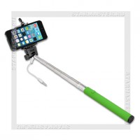 Монопод складной для селфи, Jack 3.5мм, DEFENDER Selfie Master SM-02, зеленый