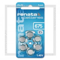 Батарейка PR44 Renata ZA675 1.4V Blister/6