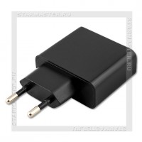 Зарядное устройство 220V -> USBx2, 3A SmartBuy NOVA + кабель microUSB, черный
