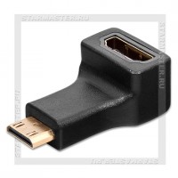 Переходник (адаптер) HDMI -- mini HDMI A-F/D-M, SmartBuy, угловой