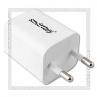 Зарядное устройство 220V -> USBx2, 2A SmartBuy TRAVELER Soft-touch, белый