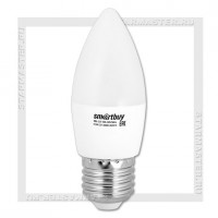 Светодиодная лампа E27 C37 8.5W 3000K, SmartBuy LED 220V