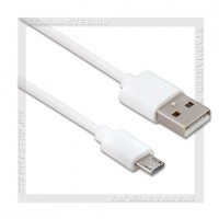 Кабель USB 2.0 -- micro USB, 1м, DEFENDER, белый, USB08-03BH, Blister
