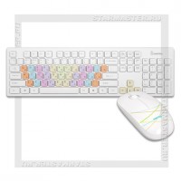 Комплект беспроводной 2в1 клавиатура+мышь SmartBuy 218346AG White