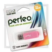Накопитель USB Flash 32Gb Perfeo C03 Pink (USB 2.0)