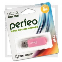Накопитель USB Flash 8Gb Perfeo C03 Pink (USB 2.0)