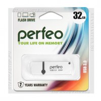 Накопитель USB 3.0 Flash 32Gb Perfeo C08, White