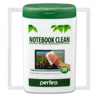 Салфетки чистящие влажные для ноутбуков Perfeo Notebook Clean, туба 100шт