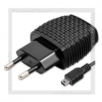 Зарядное устройство 220V -> USB 2A SmartBuy NOVA MKII + кабель miniUSB, черный