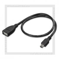 Переходник OTG (кабель) USB (Af) - mini USB 5 pin (Bm), 0.5м Perfeo