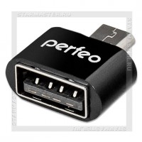 Переходник (адаптер) OTG USB (Af) - micro USB (Bm), Perfeo 003, черный