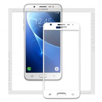 Защитное стекло Perfeo для Samsung J5 Prime, Full, белое, Asahi 0.33мм (105)