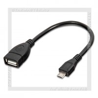 Переходник (кабель) USB 2.0 (Af) - micro USB 5 pin (Bm), 0.2м, OTG, VS