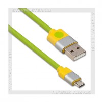 Кабель USB 2.0 -- micro USB, 1м, Havit 532, OD 4.5мм, зеленый