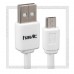 Кабель USB 2.0 -- micro USB, 1м, Havit 8601, OD 4.0мм, белый