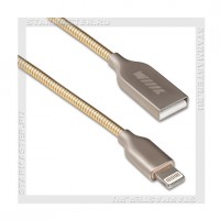 Кабель для Apple 8-pin Lightning -- USB, WIIIX Zinc 1м, оплетка металл, 2A