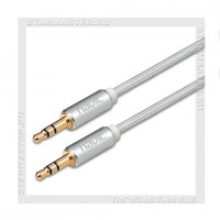 Кабель Audio Jack 3.5 мм (m) -- Jack 3.5 мм (m), 1м, Havit 606X, нейлон, белый